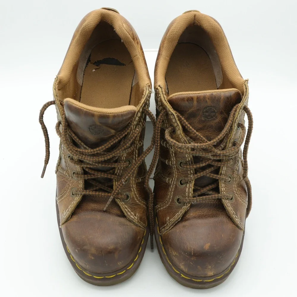 Dr. Martens Keith AW004 Mens 12 Brown Leather Low Top Oxford Shoes AirWair Sole